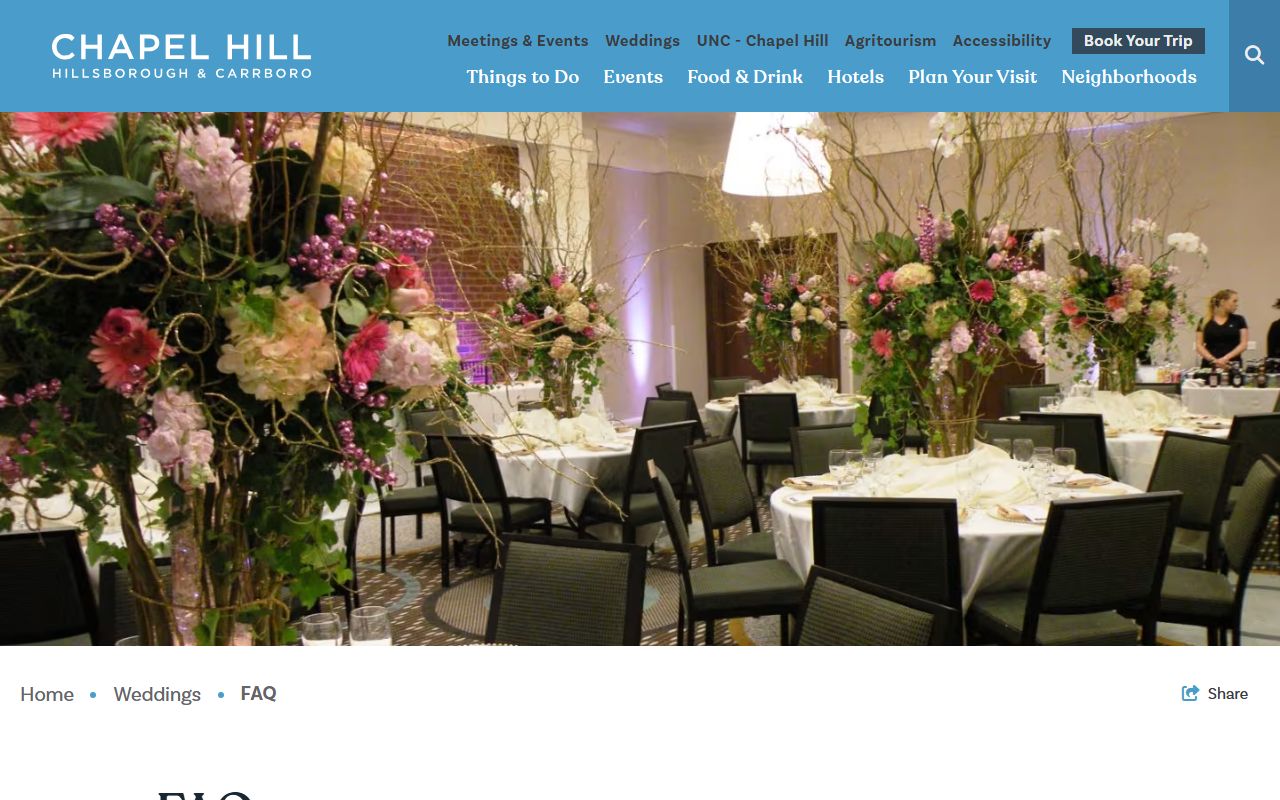 Chapel Hill marriage license wedding FAQ page