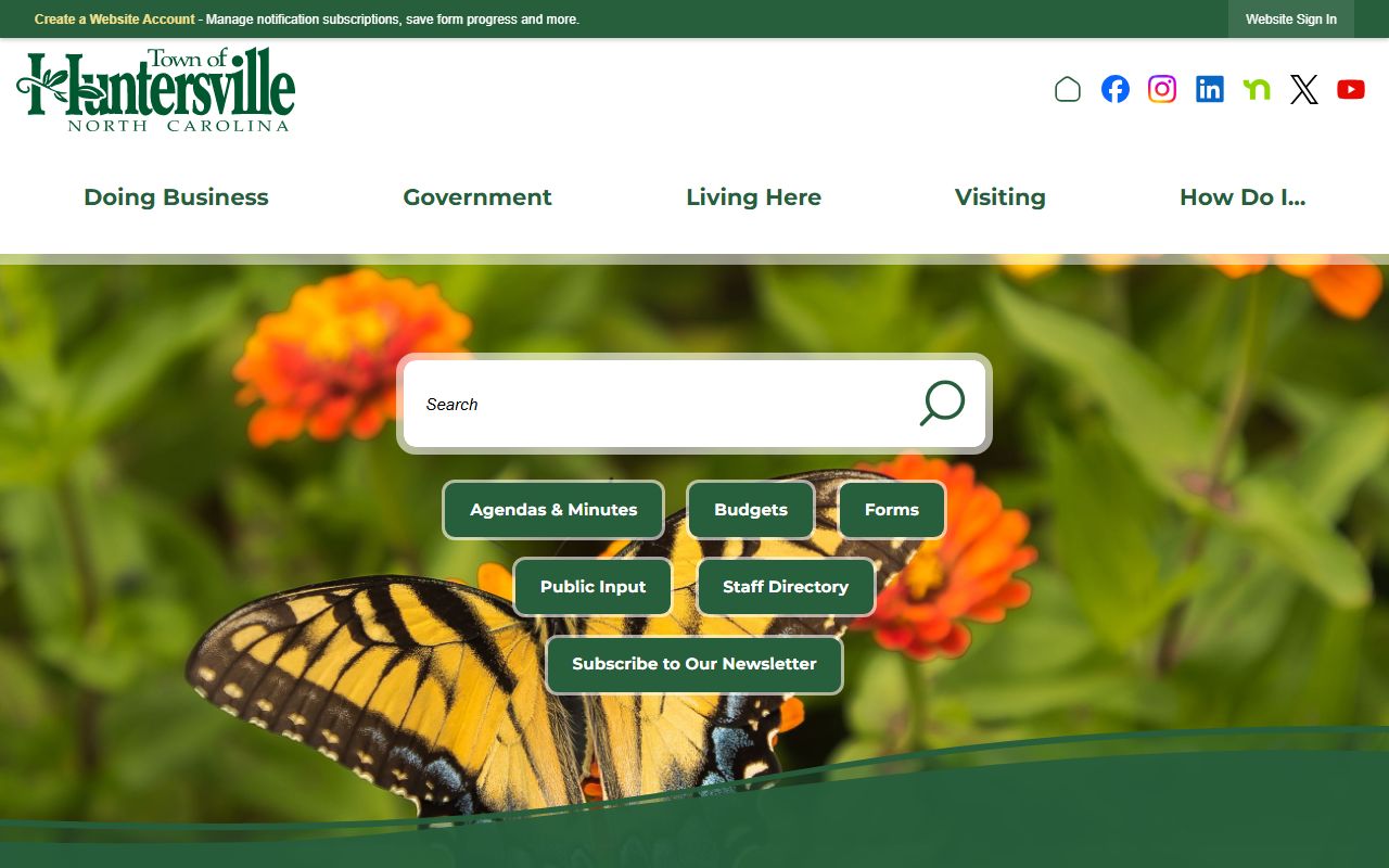 Huntersville marriage license Town of Huntersville website